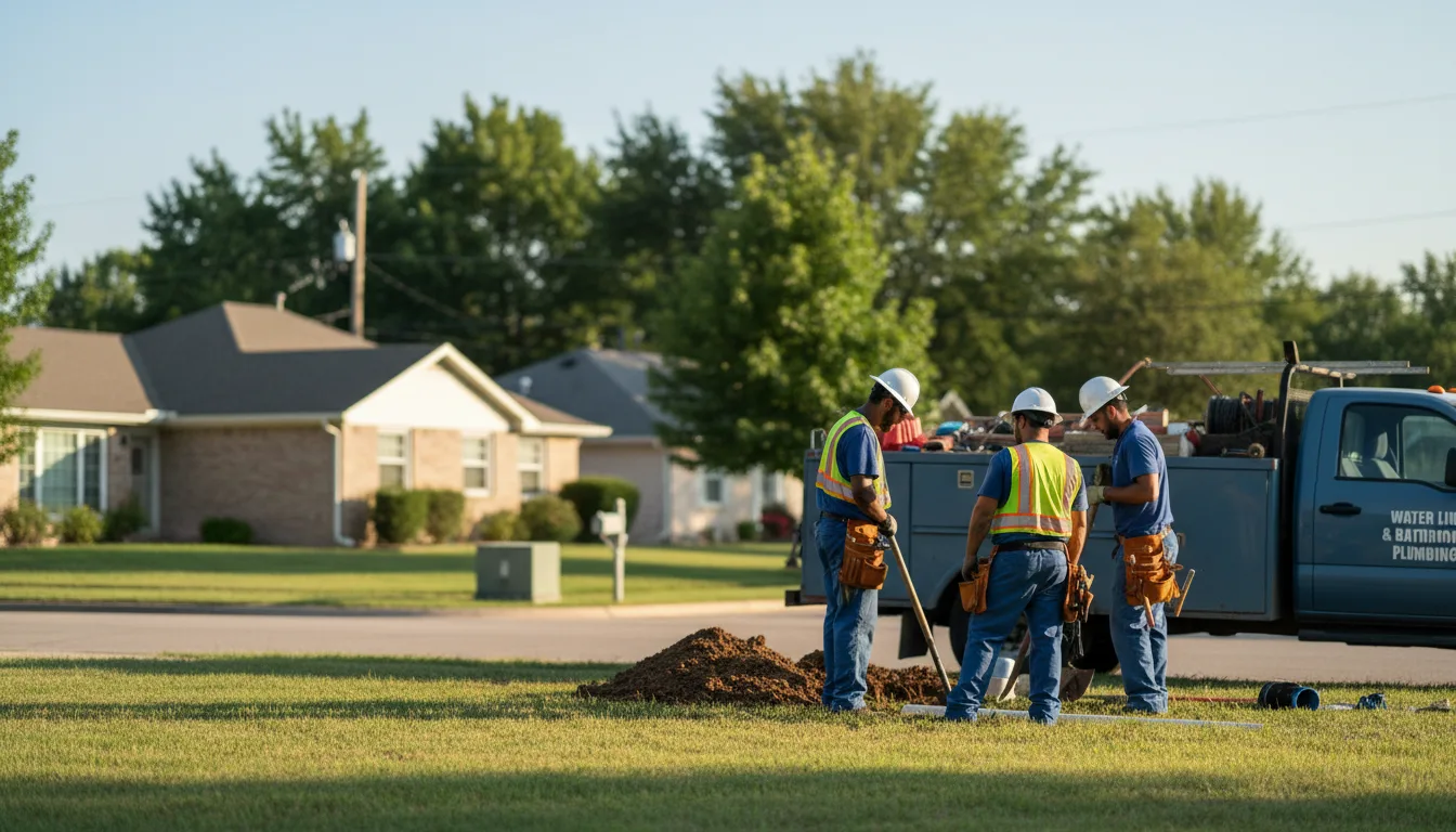Residential water line and bathroom plumbing service in Lakemont, GA